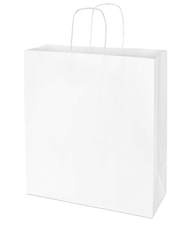 WHITE PAPER BAGS - LARGE (TWISTED HANDLE)